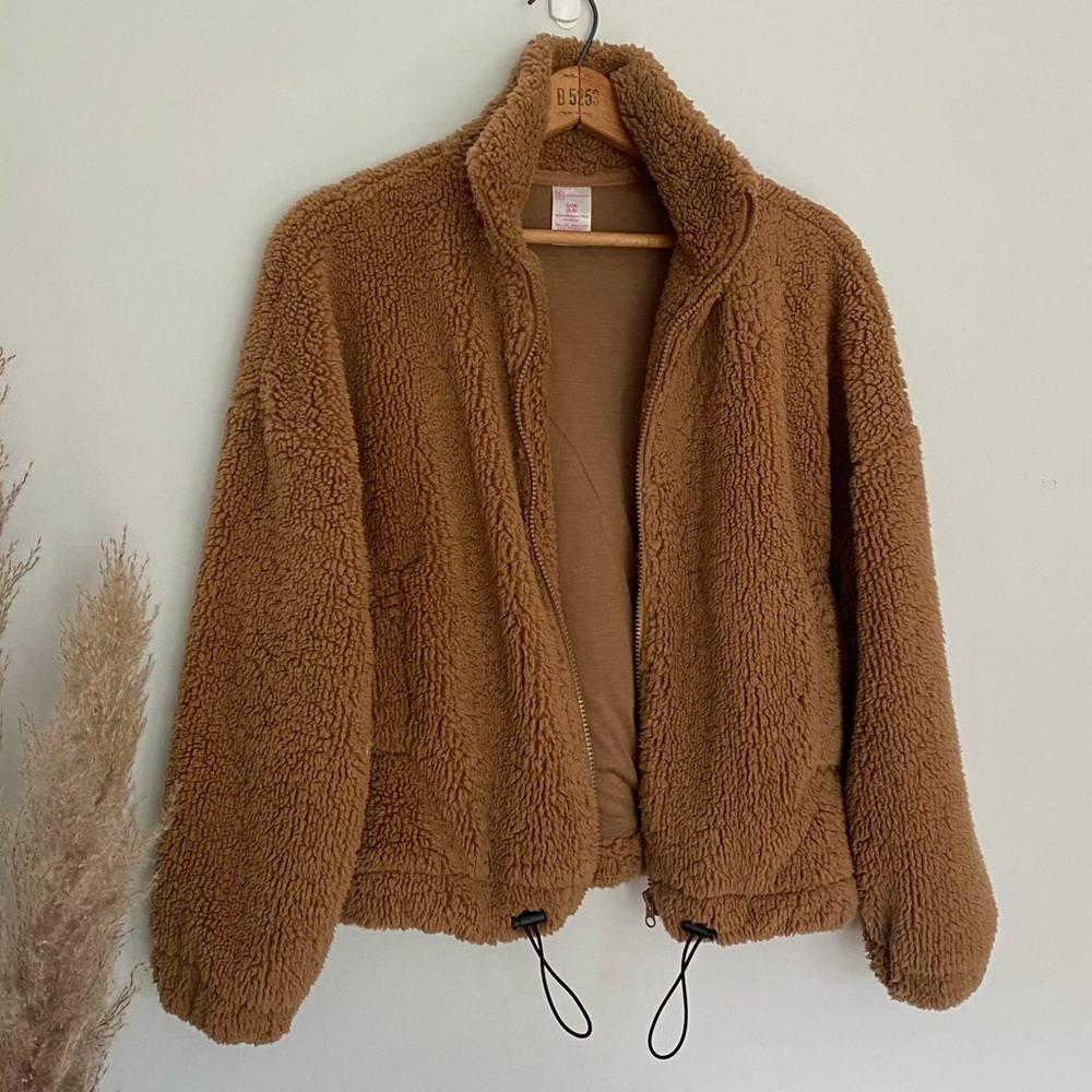 Soft fleece jacket, soft Sherpa jacket, short fleece jacket size XSmall